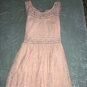 Pastel pink floral dress